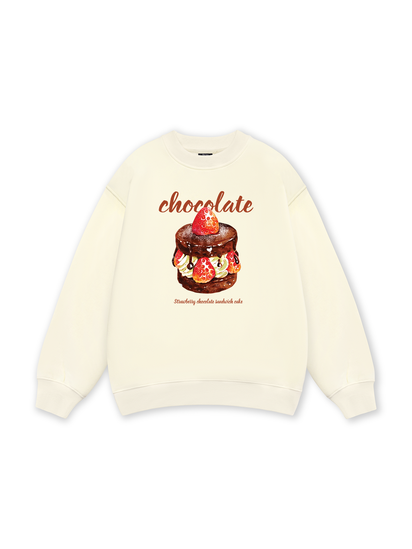 Sweet Pastry Strawberry Chocolate Sweater