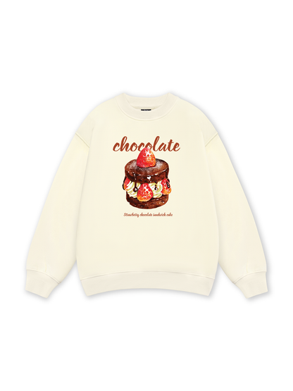 Sweet Pastry Strawberry Chocolate Sweater