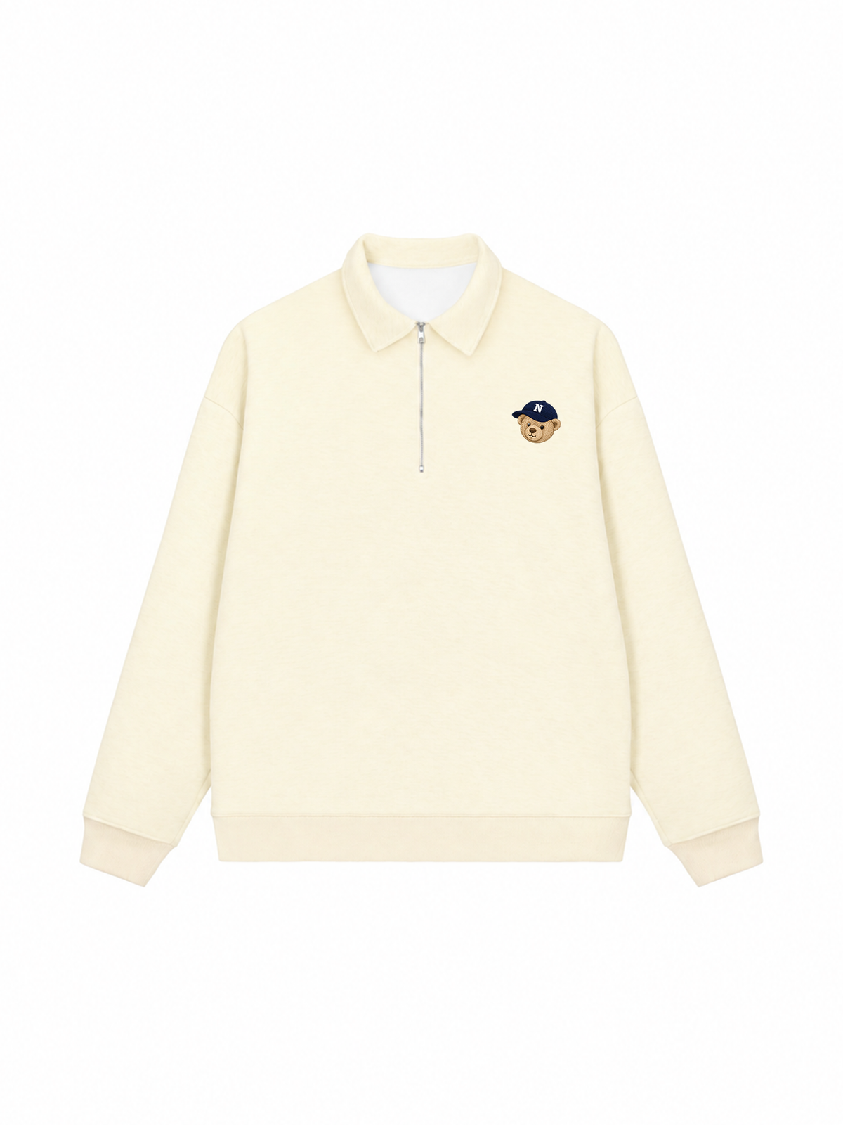 Áo Sweater Polo Nỉ Hai Da Basic Bear