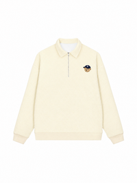 Áo Sweater Polo Nỉ Hai Da Basic Bear