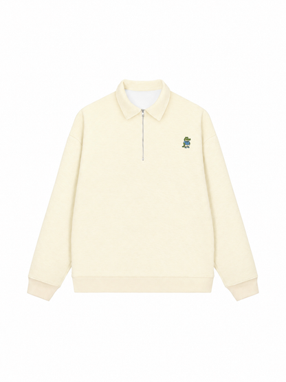 Áo Sweater Polo Nỉ Hai Da Sporty Croc