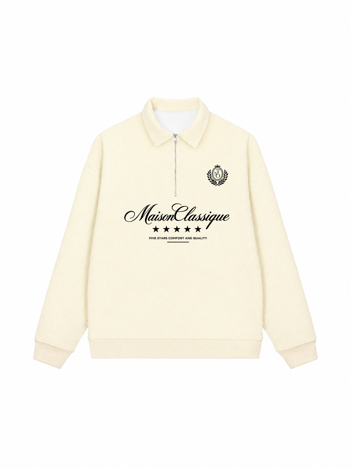 Áo Sweater Polo Nỉ Hai Da MaisonClassique