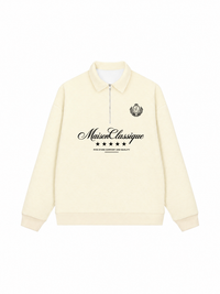 Áo Sweater Polo Nỉ Hai Da MaisonClassique