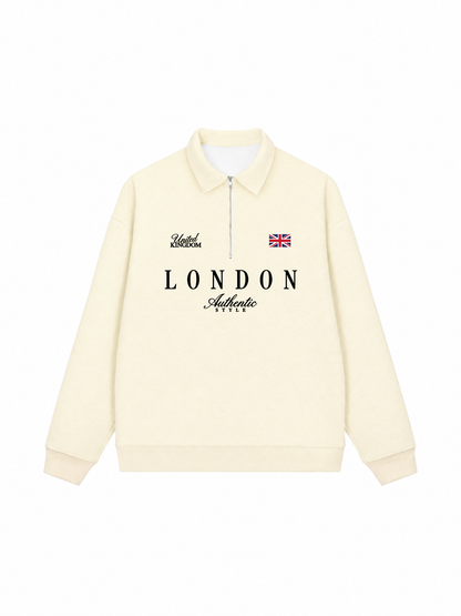 Áo Sweater Polo Nỉ Hai Da United Kingdom