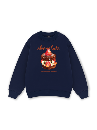 Sweet Pastry Strawberry Chocolate Sweater