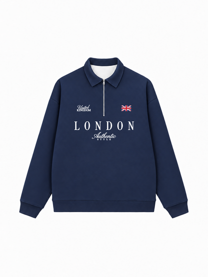 Áo Sweater Polo Nỉ Hai Da United Kingdom