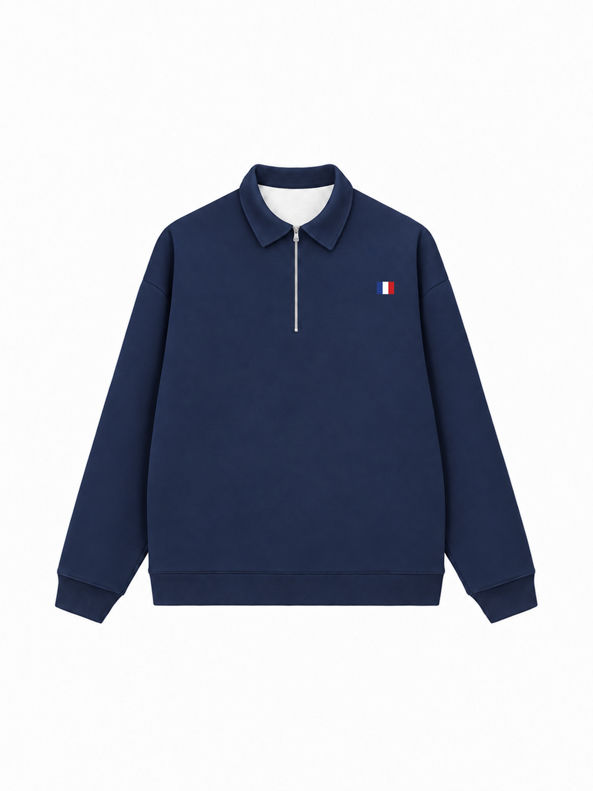 Áo Sweater Polo Nỉ Hai Da Paris Flag