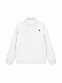 Áo Sweater Polo Nỉ Hai Da Paris Flag