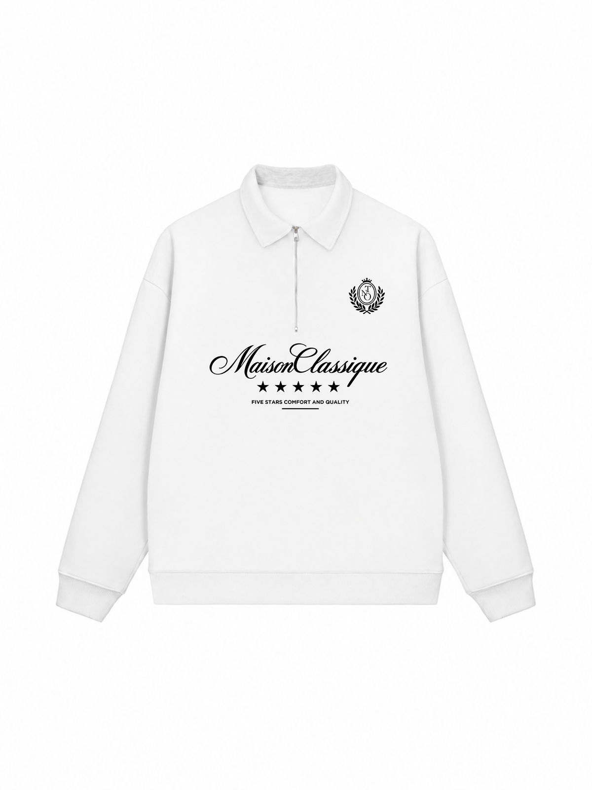 Áo Sweater Polo Nỉ Hai Da MaisonClassique
