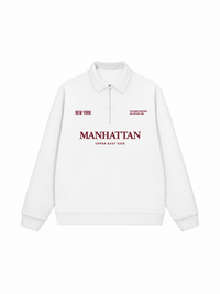 Áo Sweater Polo Nỉ Hai Da Manhattan