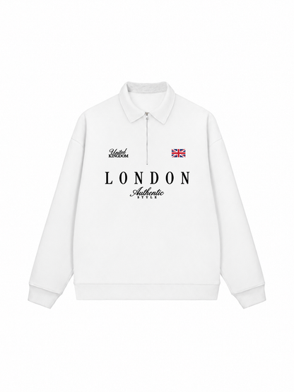 Áo Sweater Polo Nỉ Hai Da United Kingdom