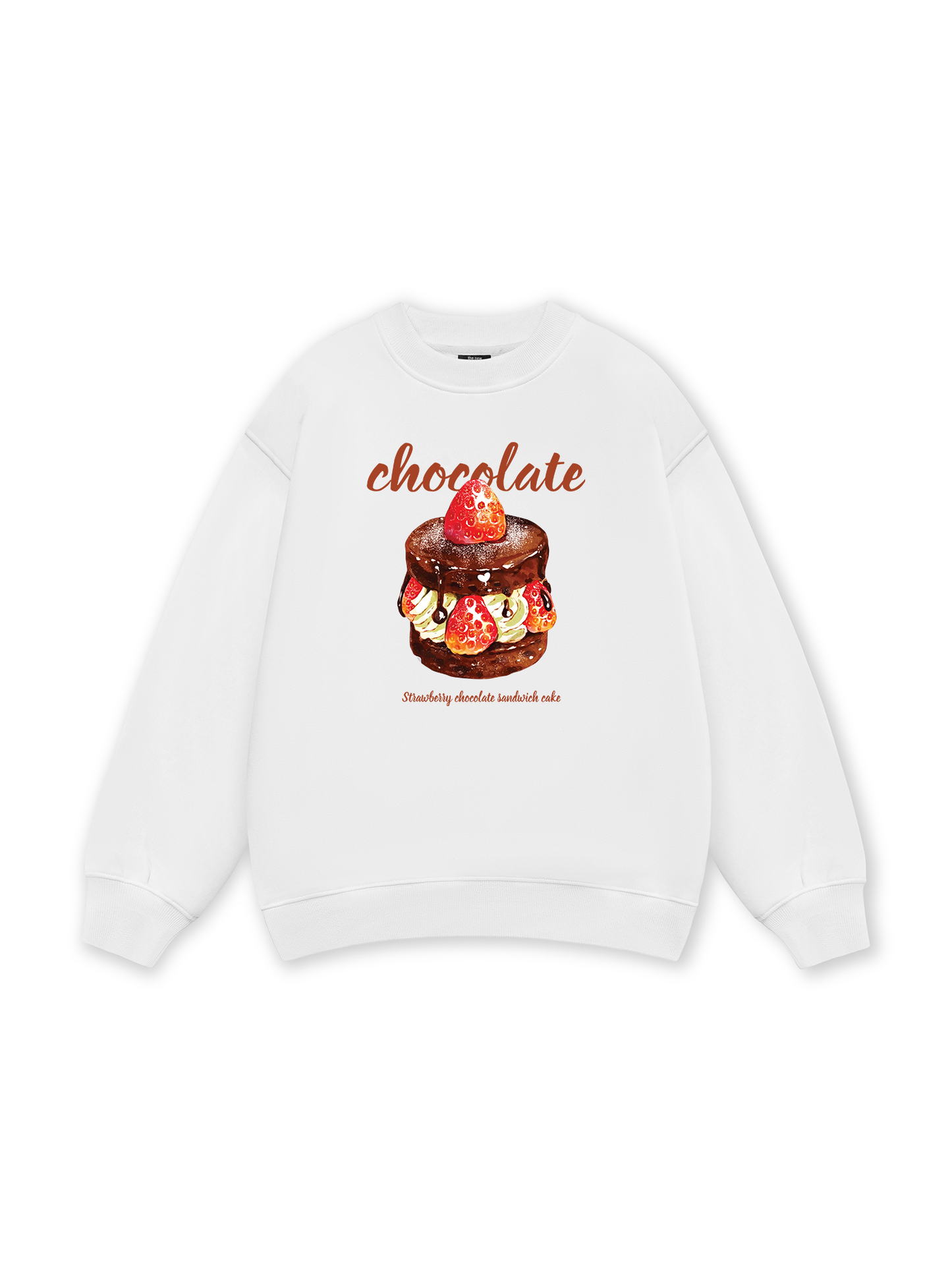Sweet Pastry Strawberry Chocolate Sweater