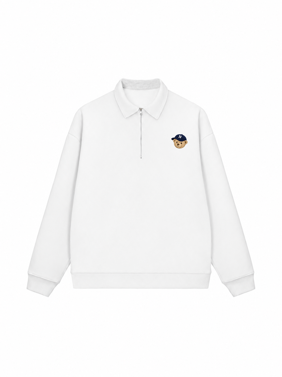Áo Sweater Polo Nỉ Hai Da Basic Bear