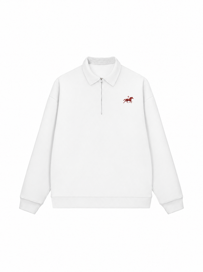 Áo Sweater Polo Nỉ Hai Da Red Horse