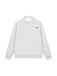 Áo Sweater Polo Nỉ Hai Da Paris Flag