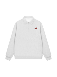 Áo Sweater Polo Nỉ Hai Da Red Horse