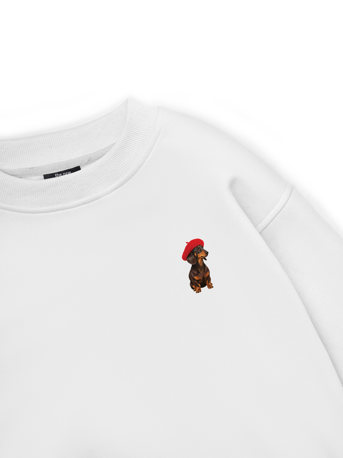 Dachshund With Red Beret Sweater