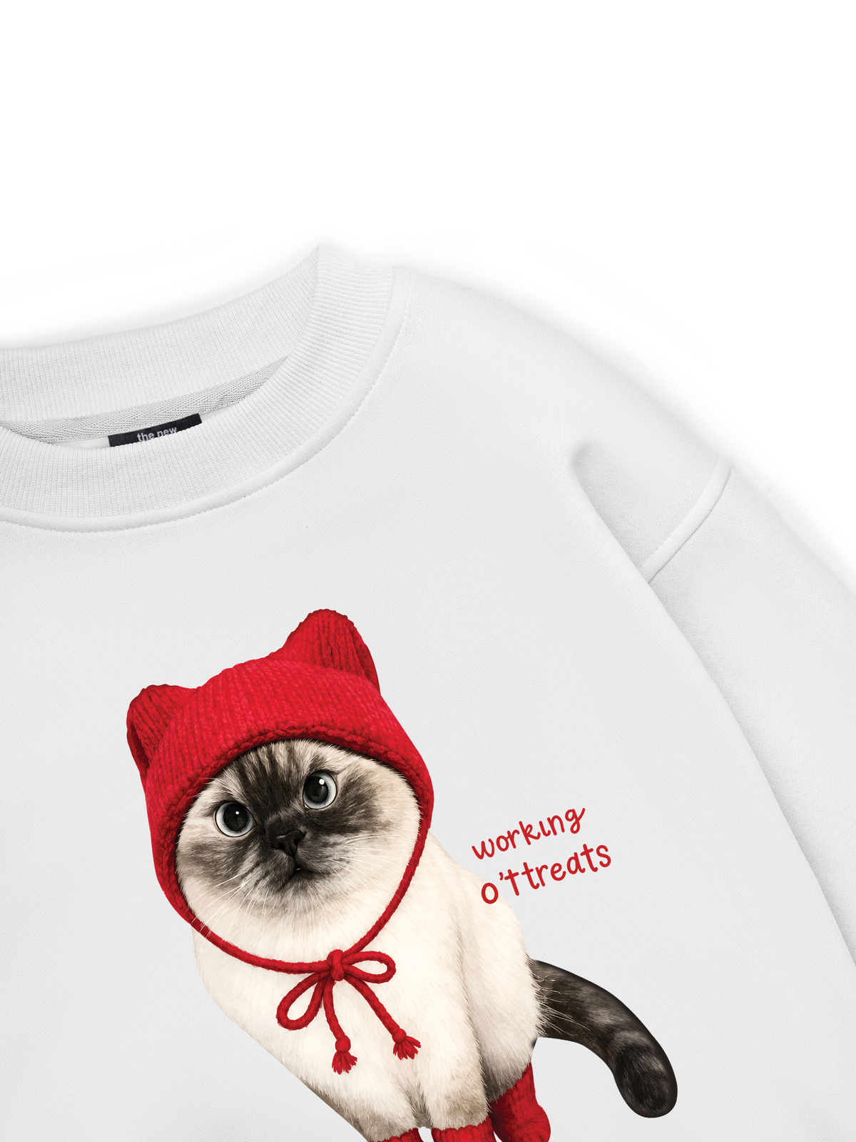 Working O'ttreats Red Meow Sweater