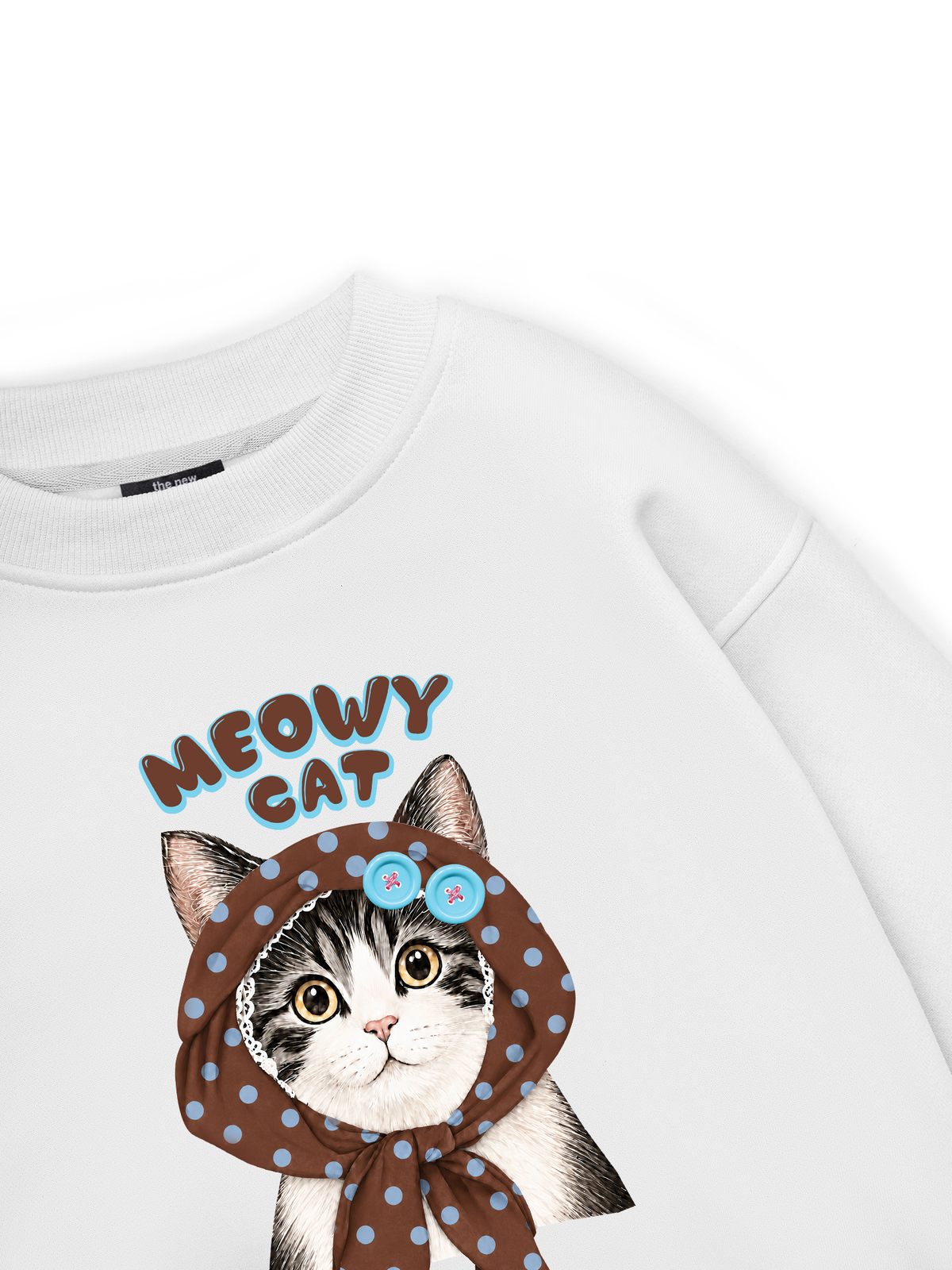 Meowy Cat Brown Sweater