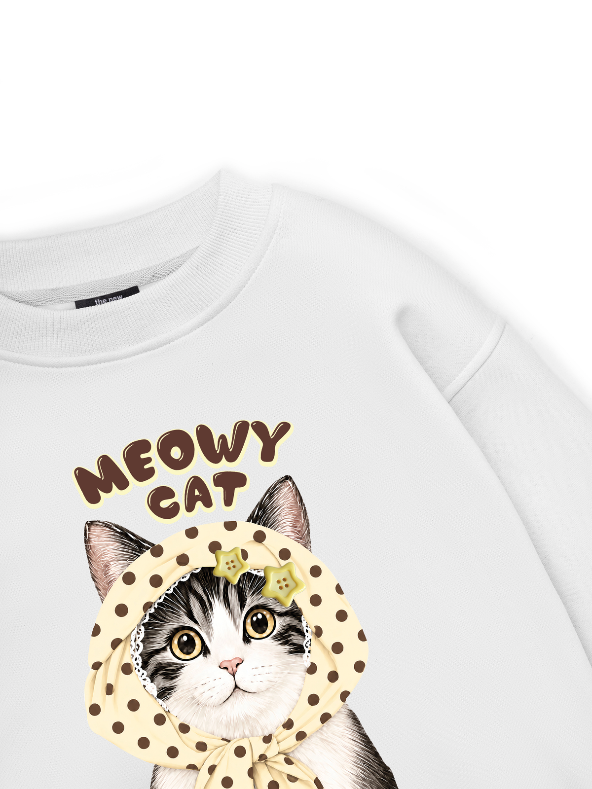 Meowy Cat Cream Sweater