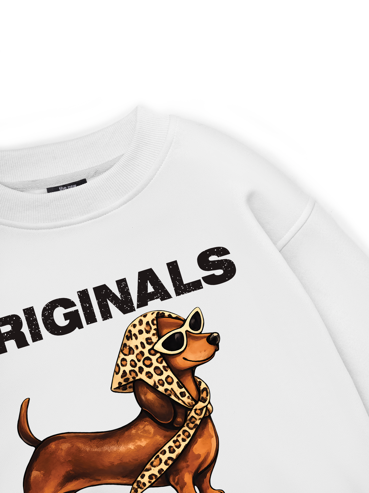 Retro Leopard Dashund Sweater