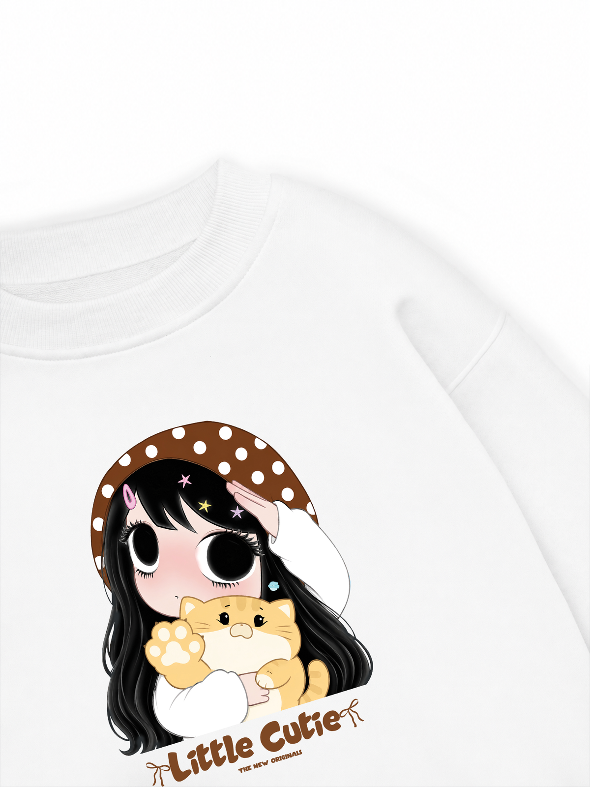 Little Girl Brown Dots Sweater