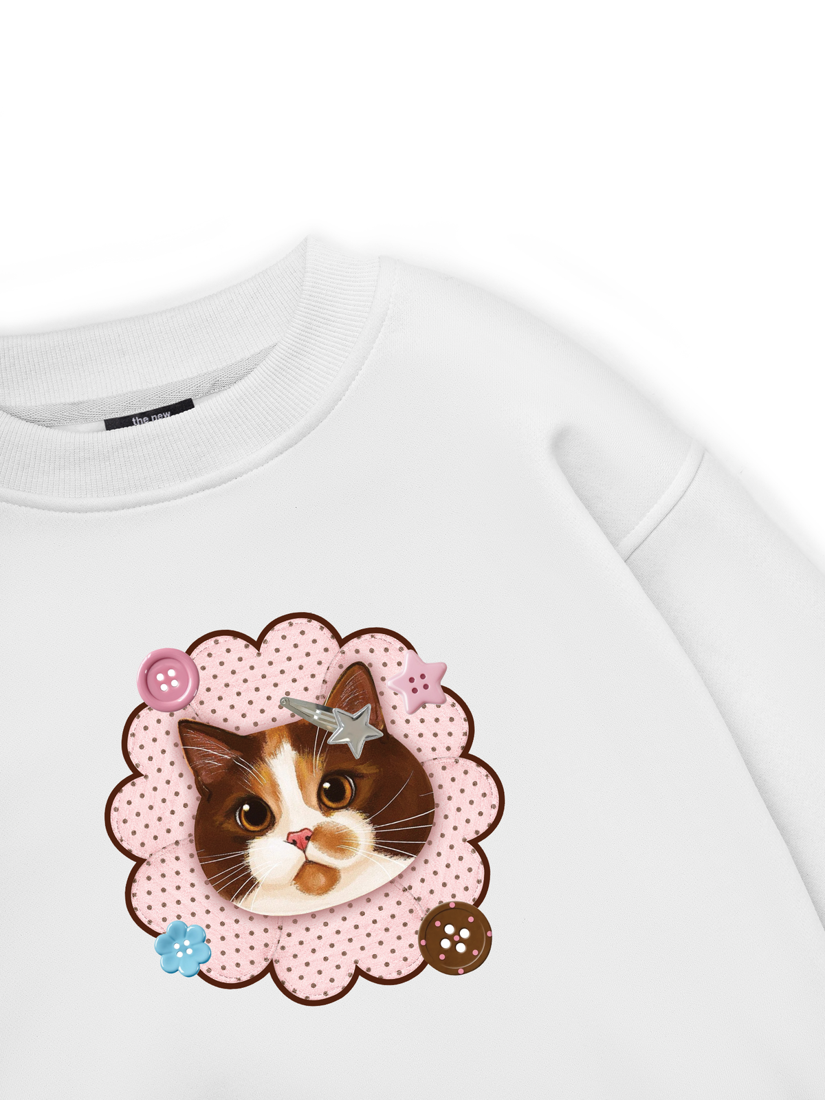 Cute Pink Flower Cat Sweater