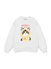 Meowy Cat Yellow Plaid Sweater