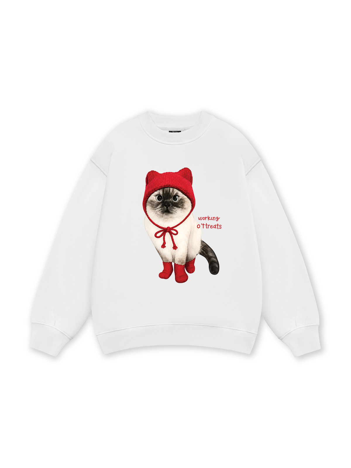 Working O'ttreats Red Meow Sweater
