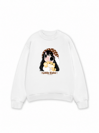 Little Girl Brown Dots Sweater