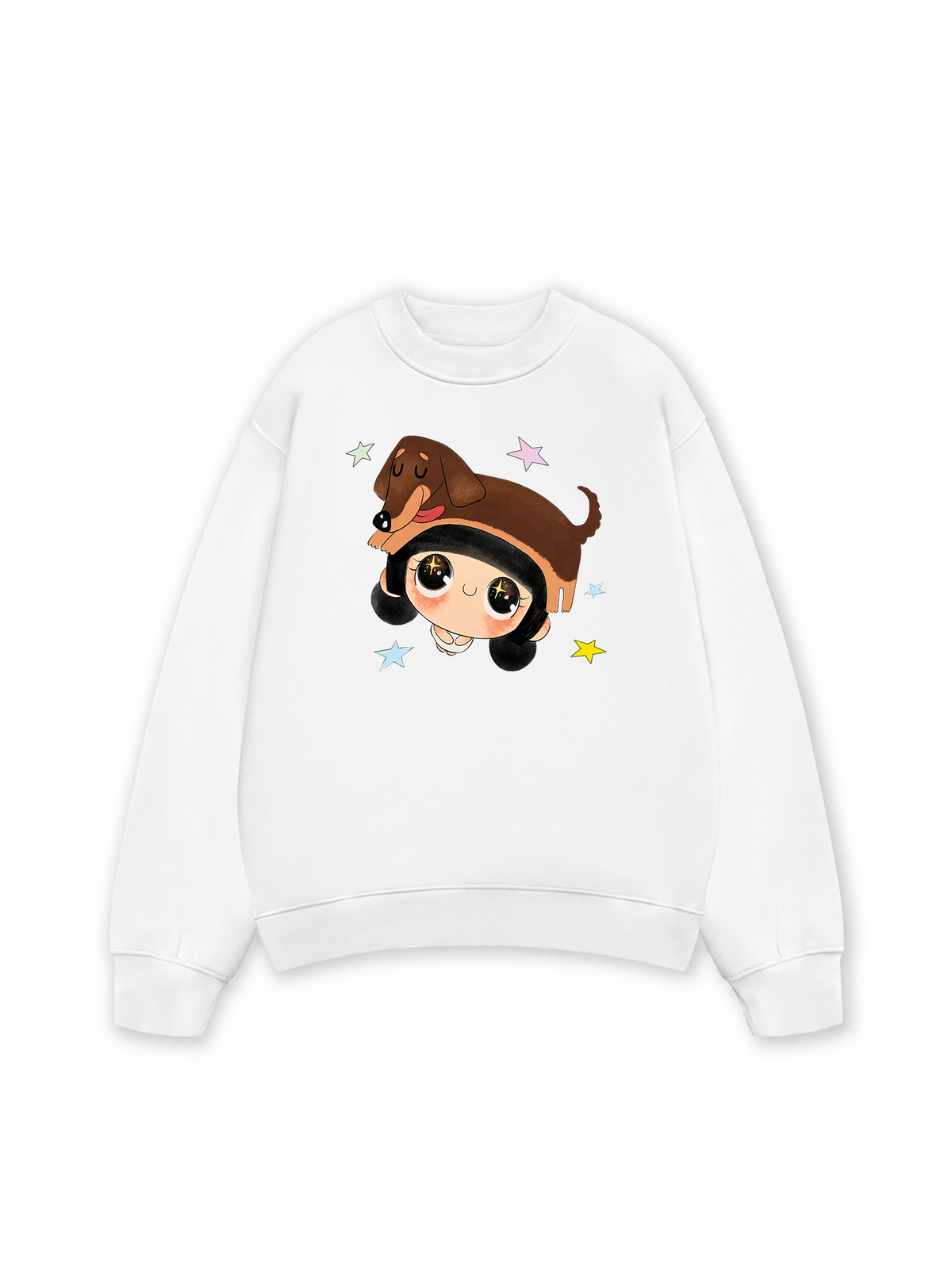 Cute Girl With Dachshund Sweater