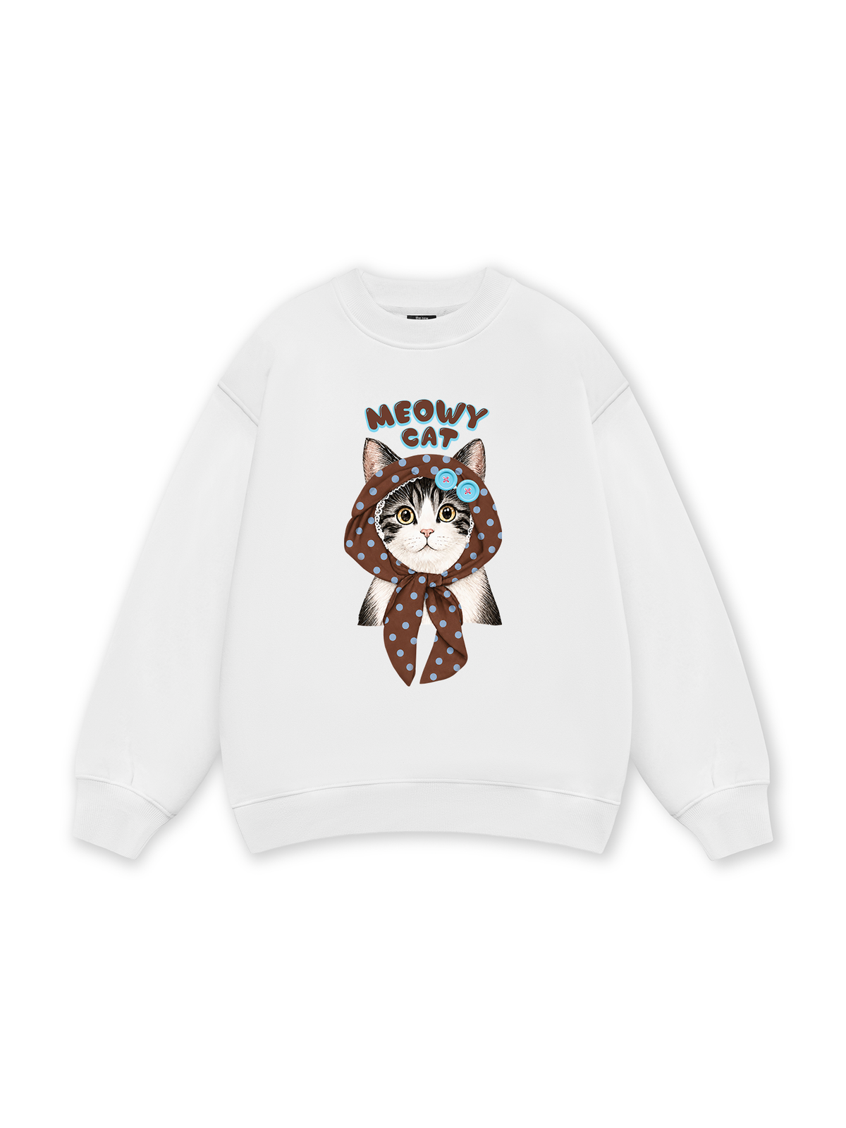 Meowy Cat Brown Sweater