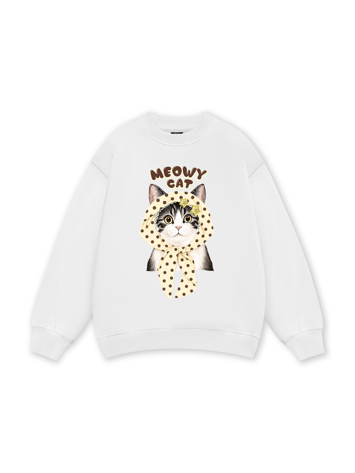 Meowy Cat Cream Sweater