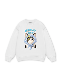 Blue Plaid Meowy Cat Sweater