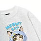 Blue Plaid Meowy Cat Sweater