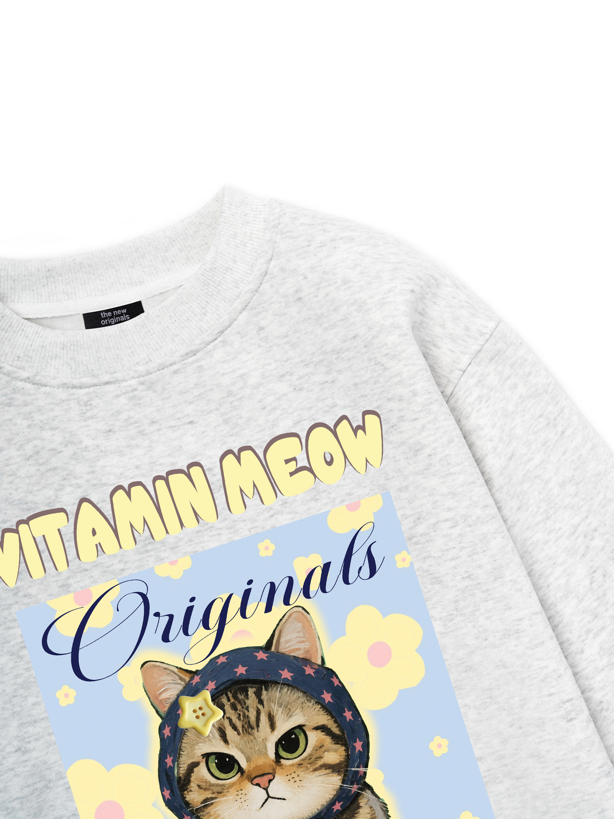 Cutie Vitamin Meow Yellow Flower Sweater