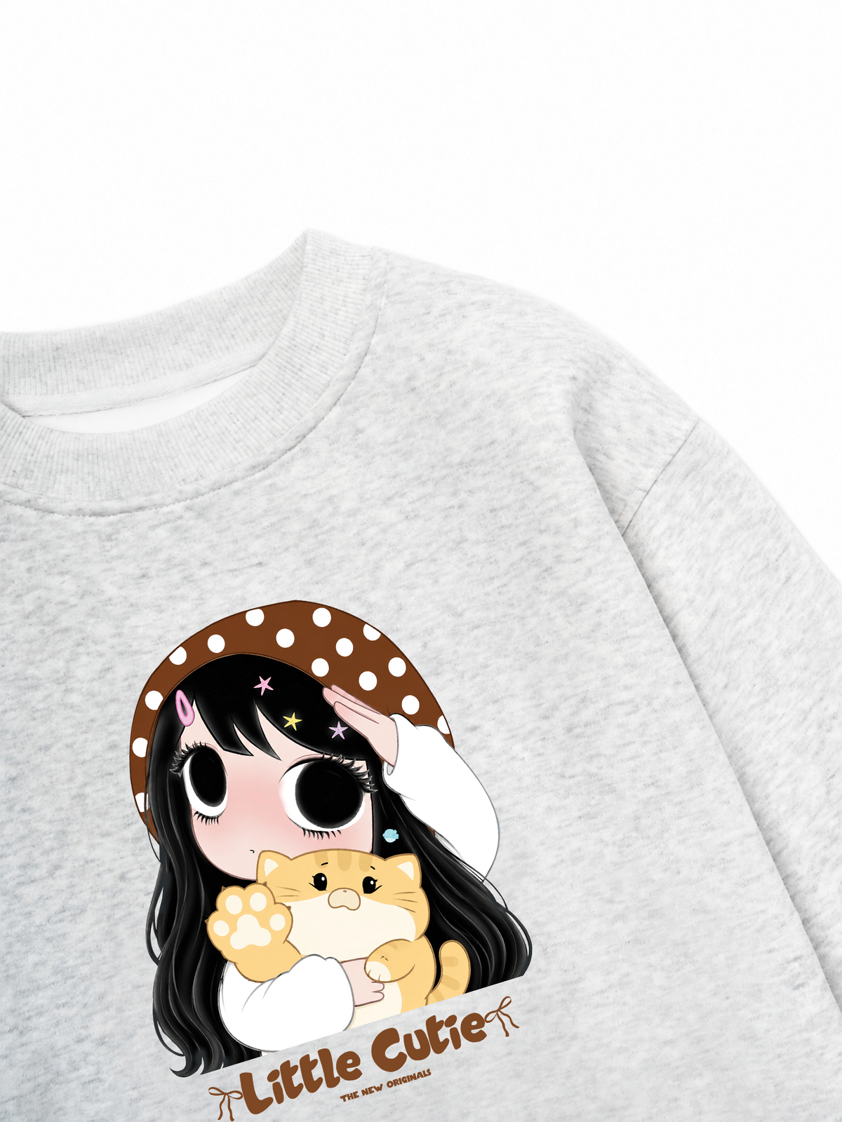 Little Girl Brown Dots Sweater