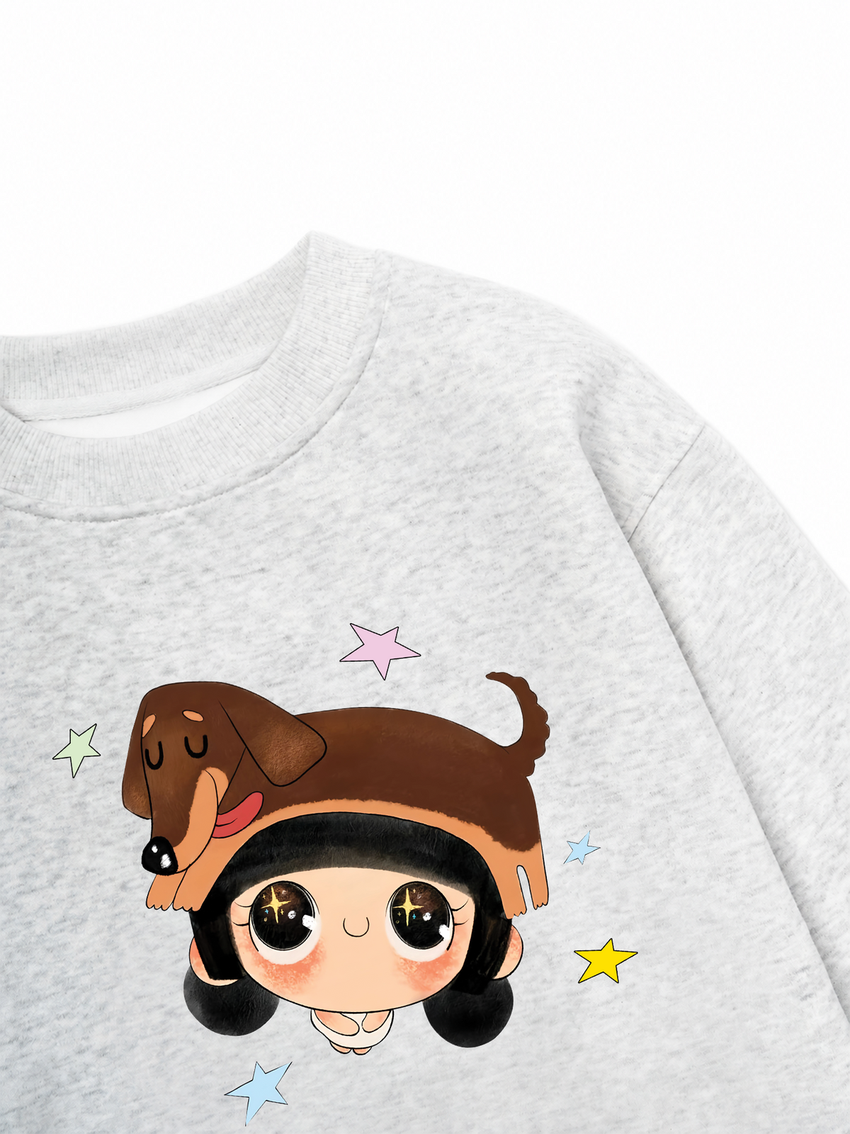 Cute Girl With Dachshund Sweater