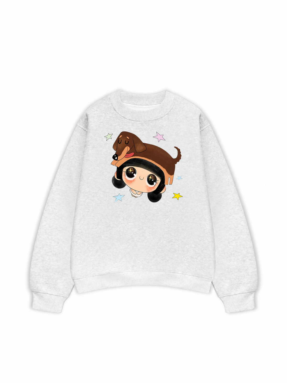 Cute Girl With Dachshund Sweater