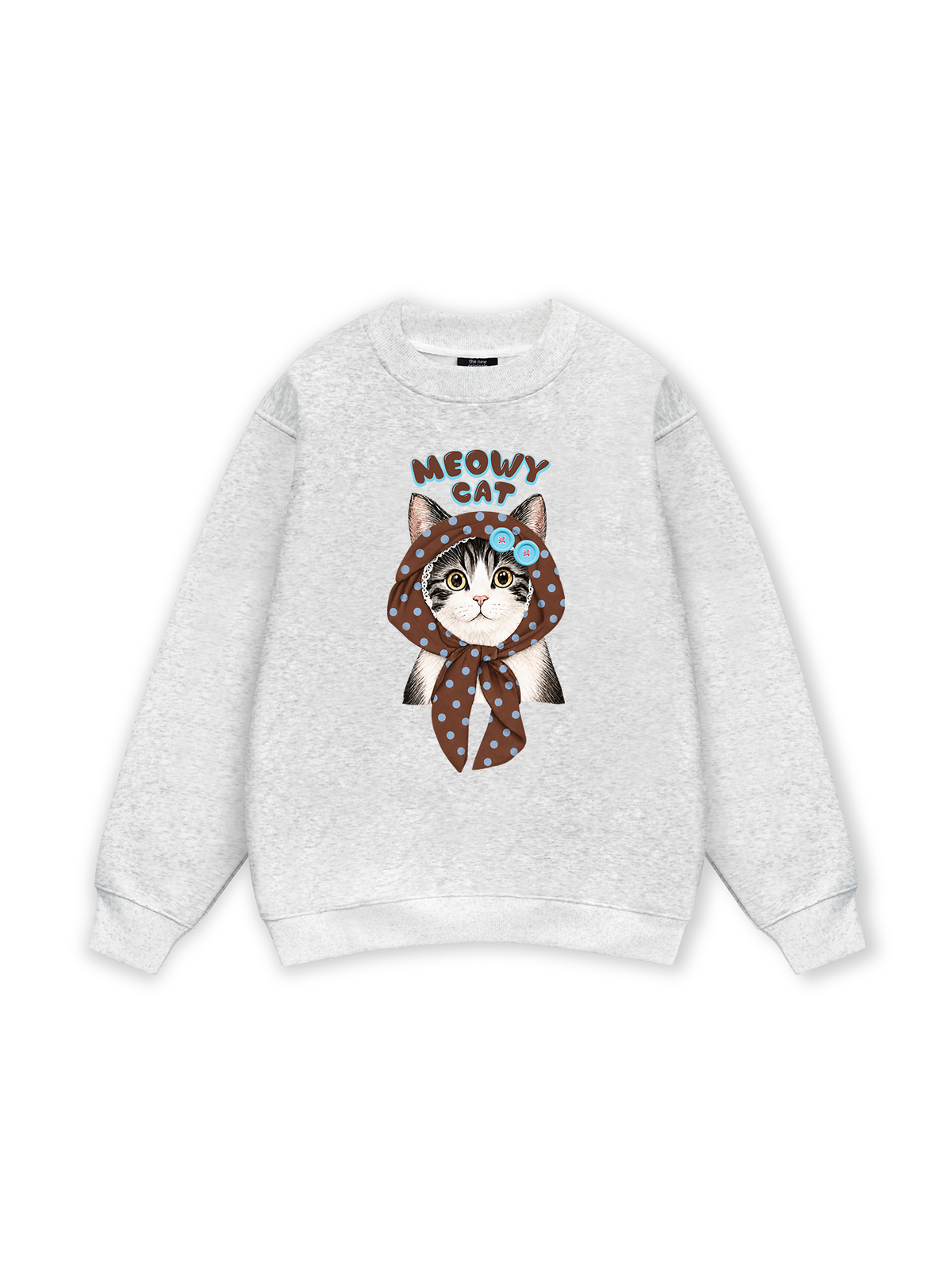 Meowy Cat Brown Sweater