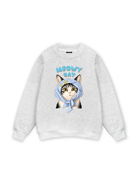 Blue Plaid Meowy Cat Sweater