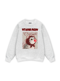 Red Vitamin Meow Sweater