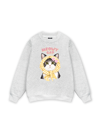 Meowy Cat Yellow Plaid Sweater