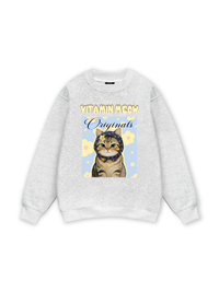 Cutie Vitamin Meow Yellow Flower Sweater