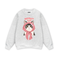 Meowy Cat Pink Plaid Sweater