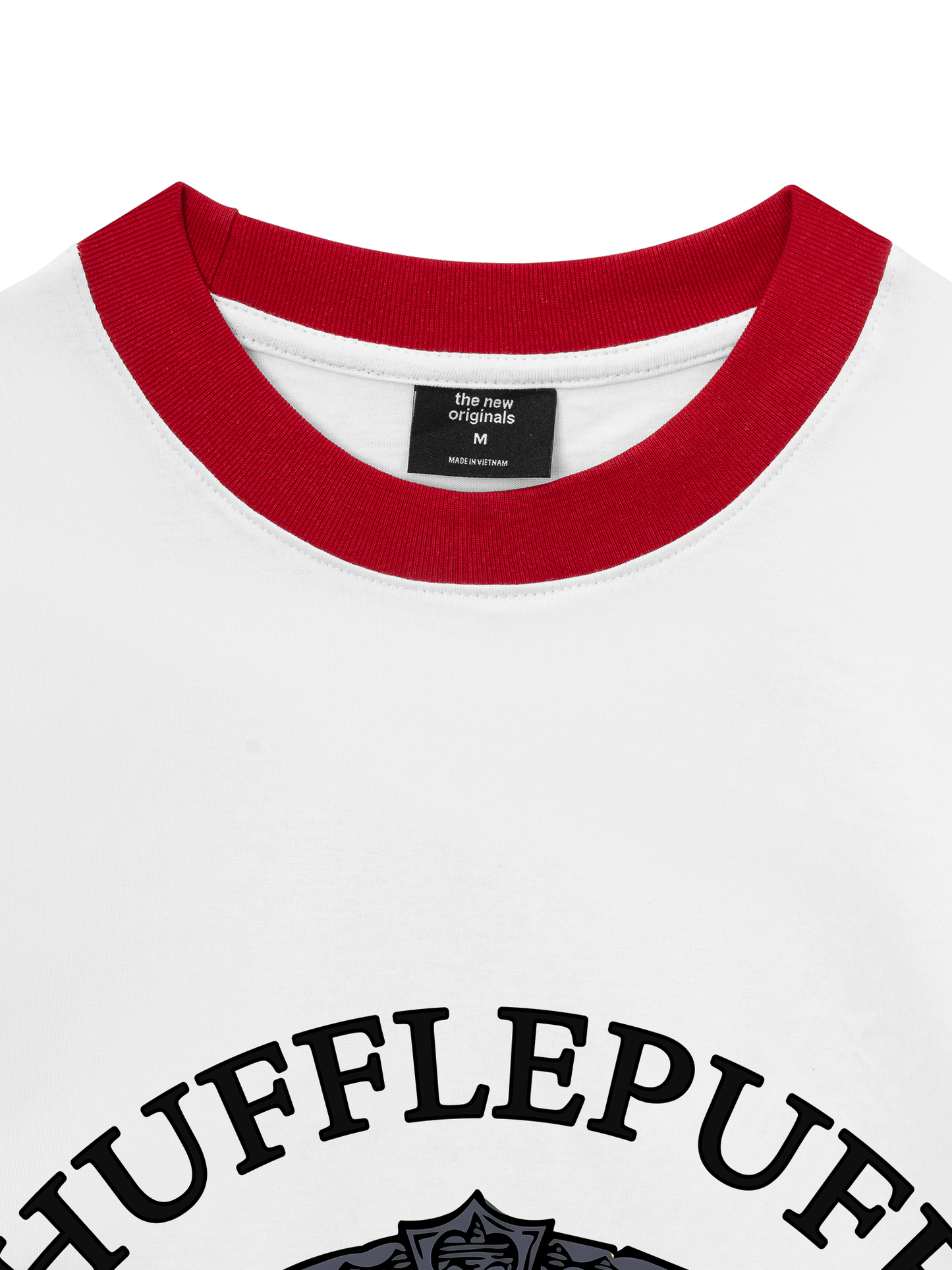 Áo Thun Ringer Relaxed Fit Harry Potter Huflepuff Vintage