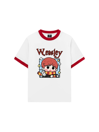 Áo Thun Ringer Relaxed Fit Harrry Potter Weasley Chibi