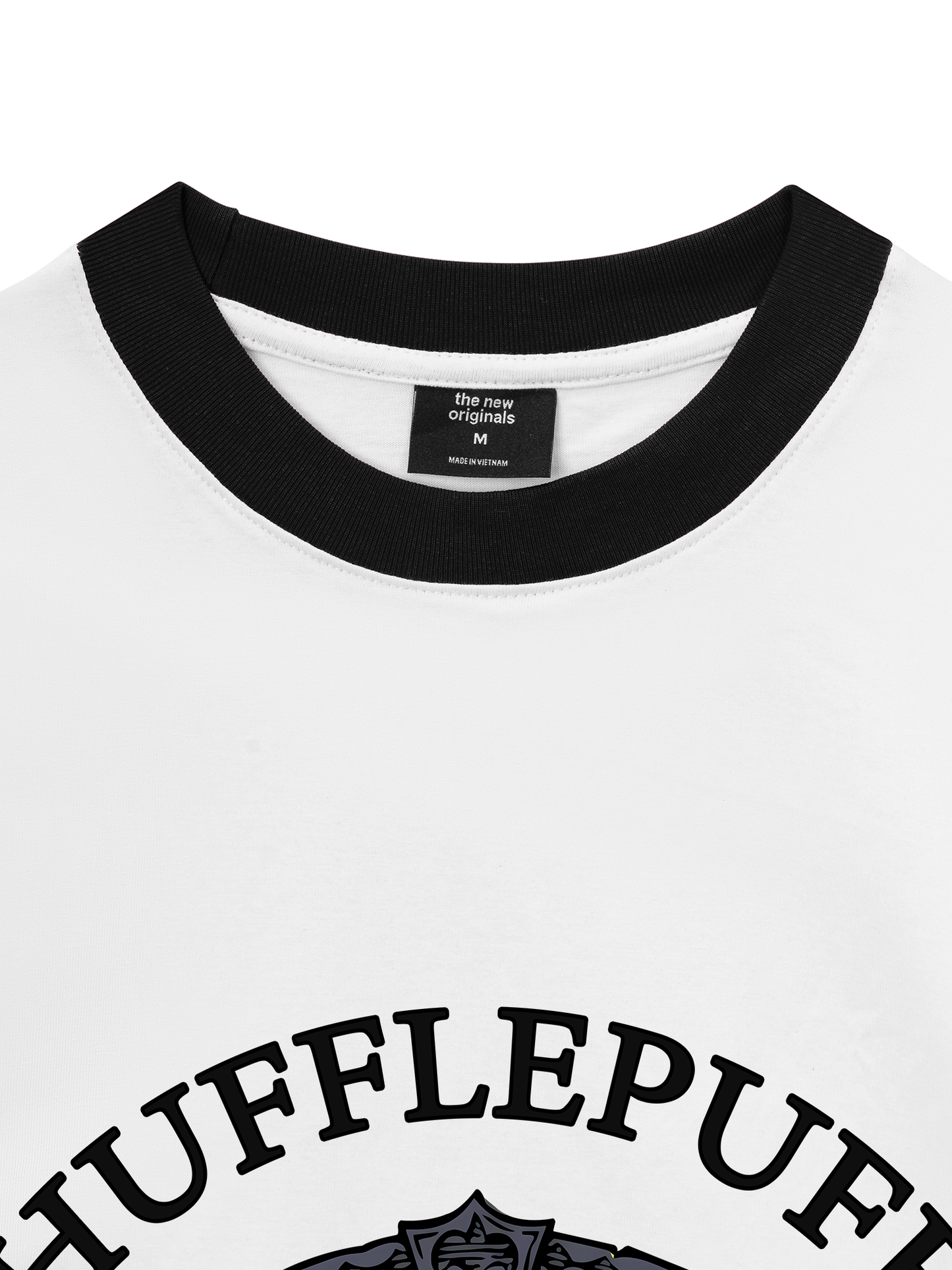 Áo Thun Ringer Relaxed Fit Harry Potter Huflepuff Vintage