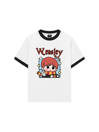Áo Thun Ringer Relaxed Fit Harrry Potter Weasley Chibi