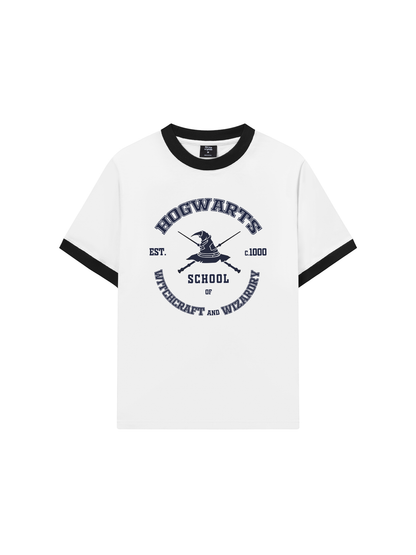 Áo Thun Ringer Relaxed Fit Harry Potter Hogwarts